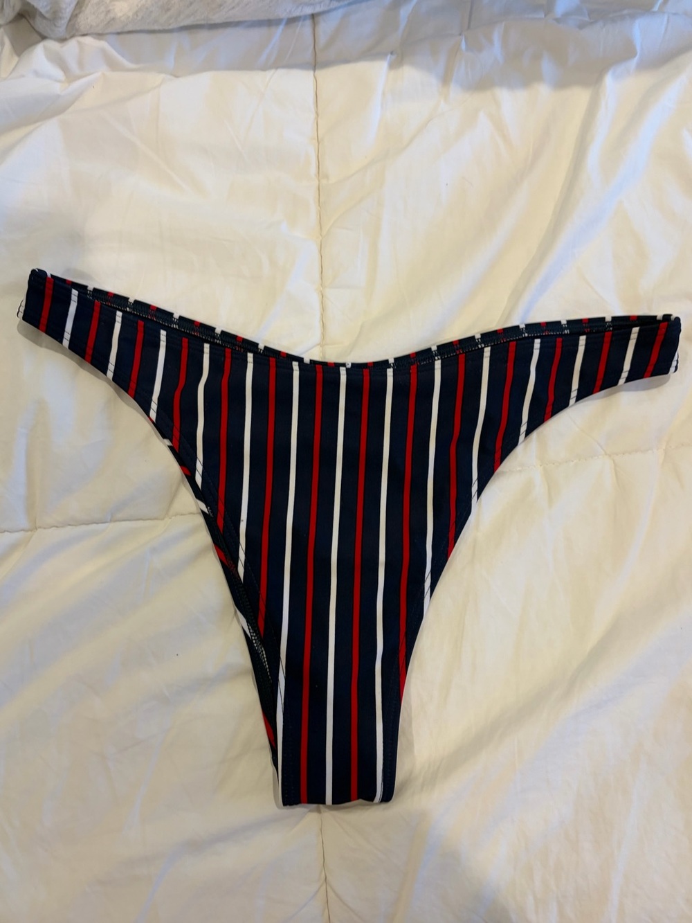 Hollister Navy, Red & White Striped Bikini Bottom